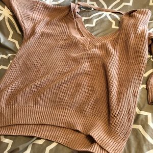 Forever 21 oversized open back sweater